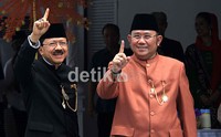 Foke bersama Ketua Bamus Betawi Nachrowi Ramli menghadiri Lebaran Betawi.