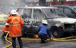 Range Rover Terbakar di Permata Hijau