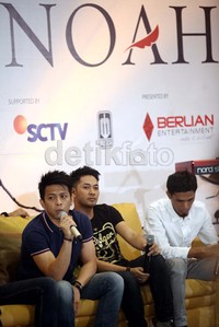 NOAH menggelar jumpa pers bertajuk Semua Tentang NOAH yang digelar di Senayan City, Jakarta, Selasa (11/9/2012).