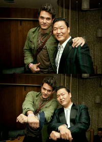 John Mayer pun berpose ala Gangnam Style. (dok. MTV)