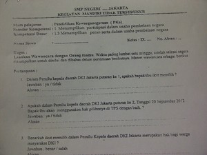 Kuesioner Pilgub DKI Disebar ke Siswa, SMP 45 Sebut Bagian Pendidikan