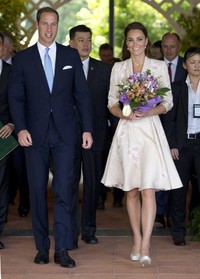 Pangeran William dan Kate Middleton mengunjungi Singapore Botanical Gardens, Singapura, pada Selasa (11/9/2012). Arthur Edwards - WPA Pool/Getty Images.