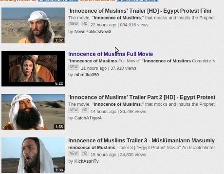16 Video Innocence of Muslims Diblokir di YouTube