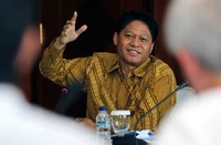 Direktur Keuangan PLN Setio Anggoro Dewo memberikan sambutan. (Agus Trimukti/Humas PLN).