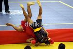 Laga Wushu Shansao Berlangsung Keras