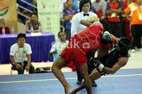 Meski para atlet wushu shansao bertarung dengan sengit dan keras, mereka tetap menjunjung tinggi sportifitas dan fairplay dalam bertanding.