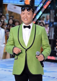 Psy berkesempatan tampil di NBC Today di Rockefeller Plaza, New York, Jumat (14/9/2012). Mike Coppola/Getty Images.