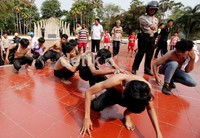 Mereka ditangkap di Tugu Proklamasi.