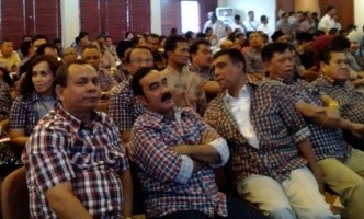Tanpa Prabowo, Nobar Quick Count Gerindra Tetap Meriah