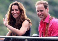 Pangeran William dan sang istri Kate Middleton saat mengunjungi kepulauan Solomon dalam rangka tur Diamond Jubilee, pada 17 September 2012 lalu. Chris Jackson-Pool/Getty Images.