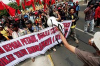 Aksi ini bertepatan dengan 52 tahun hari agraria nasional.