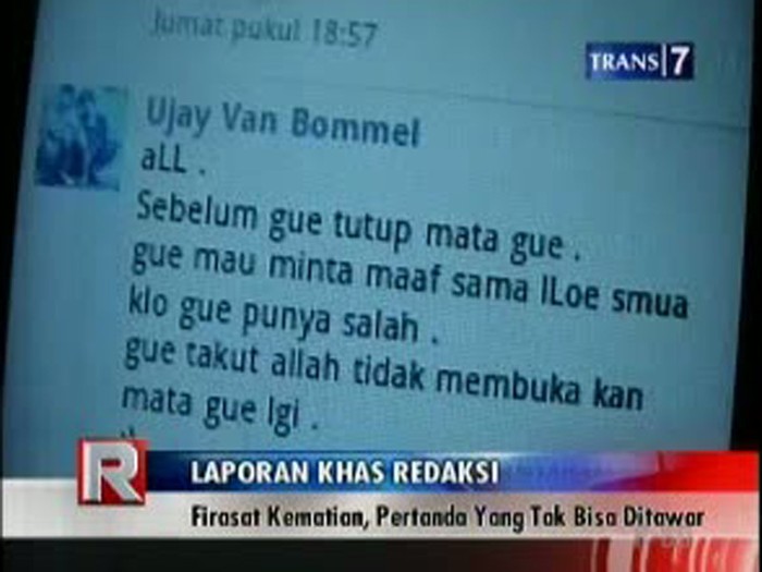 Firasat Kematian, Pertanda yang Tak Bisa Ditawar