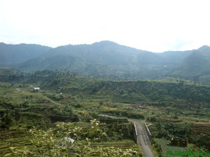 Memandang alam dari atas bukit