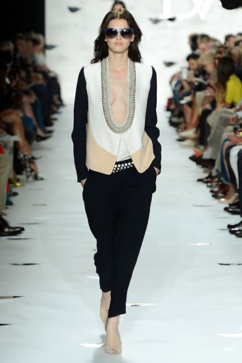 Diane Von Furstenberg. Spring/Summer 2013. New York Fashion Week 2013. [Photo by Frazer Harrison/Getty Images for Mercedes-Benz Fashion Week]