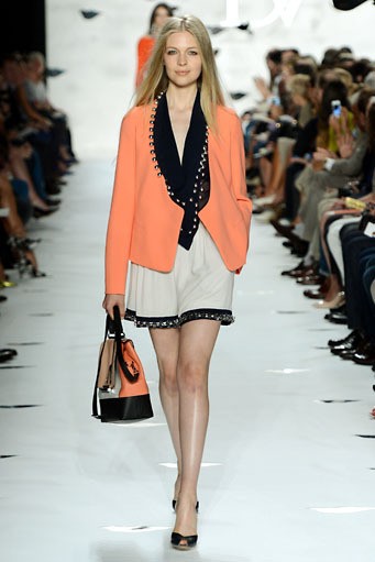 Diane Von Furstenberg. Spring/Summer 2013. New York Fashion Week 2013. [Photo by Frazer Harrison/Getty Images for Mercedes-Benz Fashion Week]