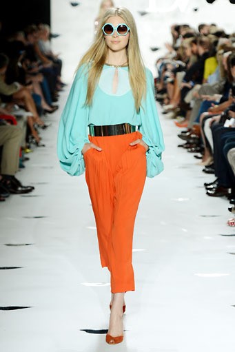 Diane Von Furstenberg. Spring/Summer 2013. New York Fashion Week 2013. [Photo by Frazer Harrison/Getty Images for Mercedes-Benz Fashion Week]