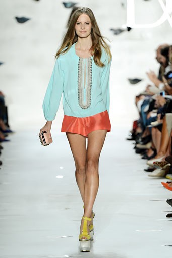 Diane Von Furstenberg. Spring/Summer 2013. New York Fashion Week 2013. [Photo by Frazer Harrison/Getty Images for Mercedes-Benz Fashion Week]