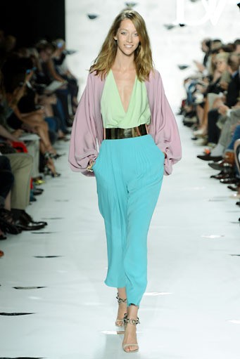 Diane Von Furstenberg. Spring/Summer 2013. New York Fashion Week 2013. [Photo by Frazer Harrison/Getty Images for Mercedes-Benz Fashion Week]