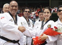 Tya Ariesta diberikan penobatan oleh ketua umum PBTI Letjen TNI Marciano Norman sebagai brand ambasador taekwondo Indonesia.