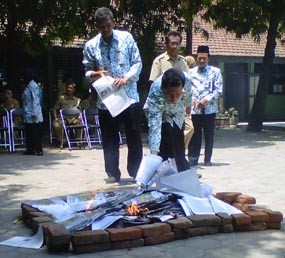 LKS Miyabi di Mojokerto Kembali Dibakar