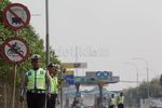 Demo Buruh Belum Ganggu Lalin di Tol Cikampek