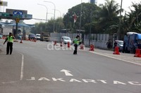 Arus lalu lintas di Tol Cikampek masih lancar.