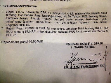 FPD dan FPKB Setuju Revisi UU Distop Jika Melemahkan KPK