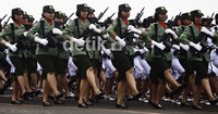Pasukan Perempuan TNI pun ikut ambil bagian.