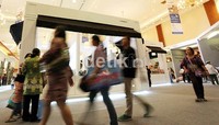 Pameran Pasar Seni Indonesia yang berlangsung di JCC Senayan, Jakarta ramai pengunjung.