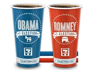 7-Eleven AS Gelar Polling Presiden dengan Paper Cup