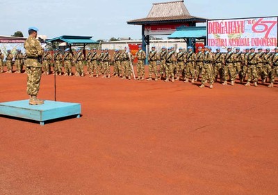 Perayaan HUT ke-67 TNI di Hutan Kongo