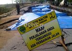 Jalan Dekat Kantor Gubernur Kaltim Amblas