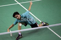 Pemain dari klub Pelita Bakrie Mikael Dwi dikalahkan lawannya dari klub Chandar Wijaya Prathama H dengan dua set langsung (18-21, 19-21).
