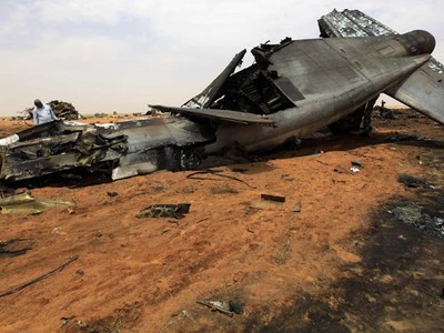 Pesawat Militer Sudan Jatuh 15 Orang Tewas