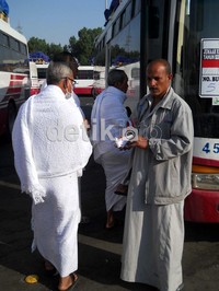 Jamaah siap menuju menuju Makkah.