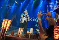 Band Wali turut memeriahkan acara perayaan ulang tahun Global TV di Studio RCTI, Jakarta, Senin (8/10/2012).