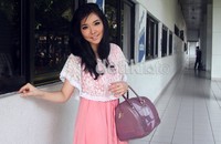 Dengan rambut terurai, Gisel tampak cantik. Gus Mun/detikHOT.