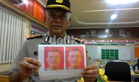 Kapolrestabes Makassar Kombes Erwin Triwanto memperlihatkan foto pelaku penusukan.