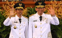 Joko Widodo (Jokowi)-Basuki Tjahaja Purnama (Ahok) dilantik menjadi gubernur dan wakil gubernur setelah memenangkan Pilkada DKI putaran ke-2.