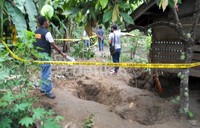 Tempat ditemukannya senjata. Feri Fernandes/detikcom.