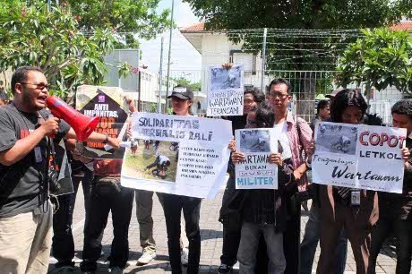 Kecam Kekerasan TNI AU, Jurnalis Bali Datangi Lanud