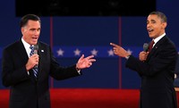 Dua calon presiden AS menggelar debat untuk meyakinkan publik AS sebelum pemilu digelar. Getty Images/Spencer Platt.