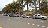 ejeran mobil Hyundai terparkir di Padalarang.