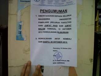 Sehari Setelah Bentrok Mahasiswa & Polisi, Universitas Pamulang Diliburkan