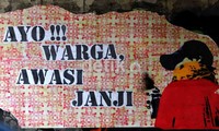Mural tersebut berisi pesan untuk calon pemimpin Jakarta terpilih membuktikan janjinya.