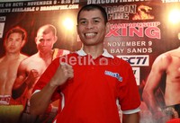 Dalam jumpa pers ini, Chris John mengaku siap untuk mempertahankan gelar juara dunia kelas bulu versi WBA.