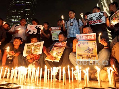 Aksi Damai Tanggapi Kekerasan ke Wartawan