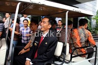 Joko Widodo (Jokowi) disambut oleh Wakapolda Brigjen Pol Sudjarno.