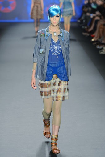 Anna Sui, Spring/Summer 2013. New York Fashion Week SS 2013. [Photo by Frazer Harrison/Getty Images for Mercedes-Benz Fashion Week]