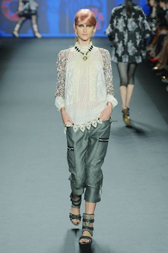 Anna Sui, Spring/Summer 2013. New York Fashion Week SS 2013. [Photo by Frazer Harrison/Getty Images for Mercedes-Benz Fashion Week]